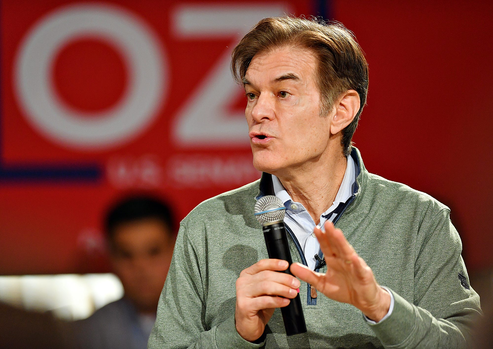 Dr. Mehmet Oz makes the fourth stop along his campaign trail, for the Pennsylvania U.S. Senate seat resigned by U.S. Sen. Pat Toomey, at Wisehaven Event Center in Windsor Township, Saturday, Feb. 5, 2022. Dawn J. Sagert photo