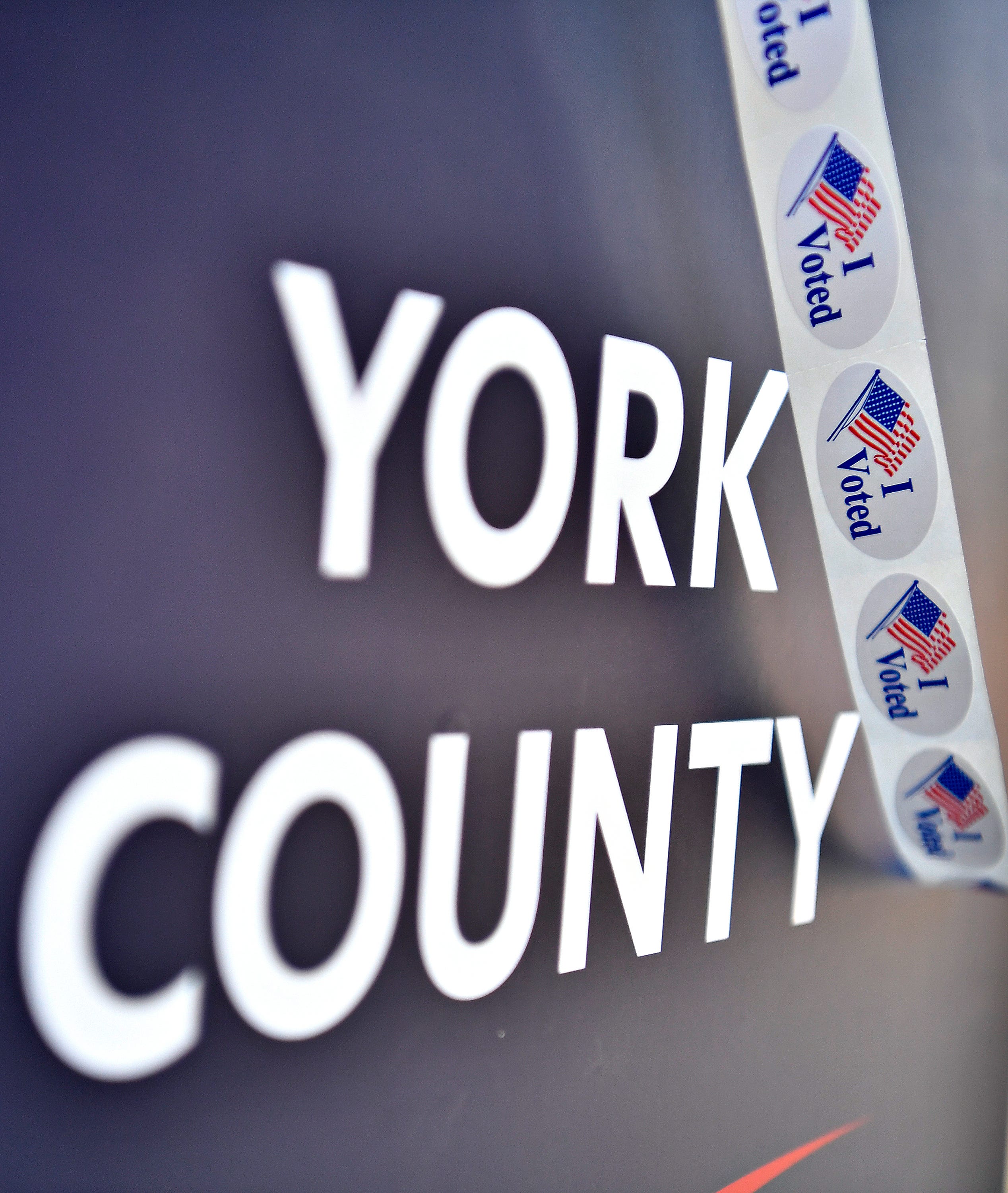 The secured ballot box is shown in front of the York County Administrative Center on East Market Street in York City during Primary Election Day, Tuesday, April 23, 2024. (Dawn J. Sagert/The York Dispatch)