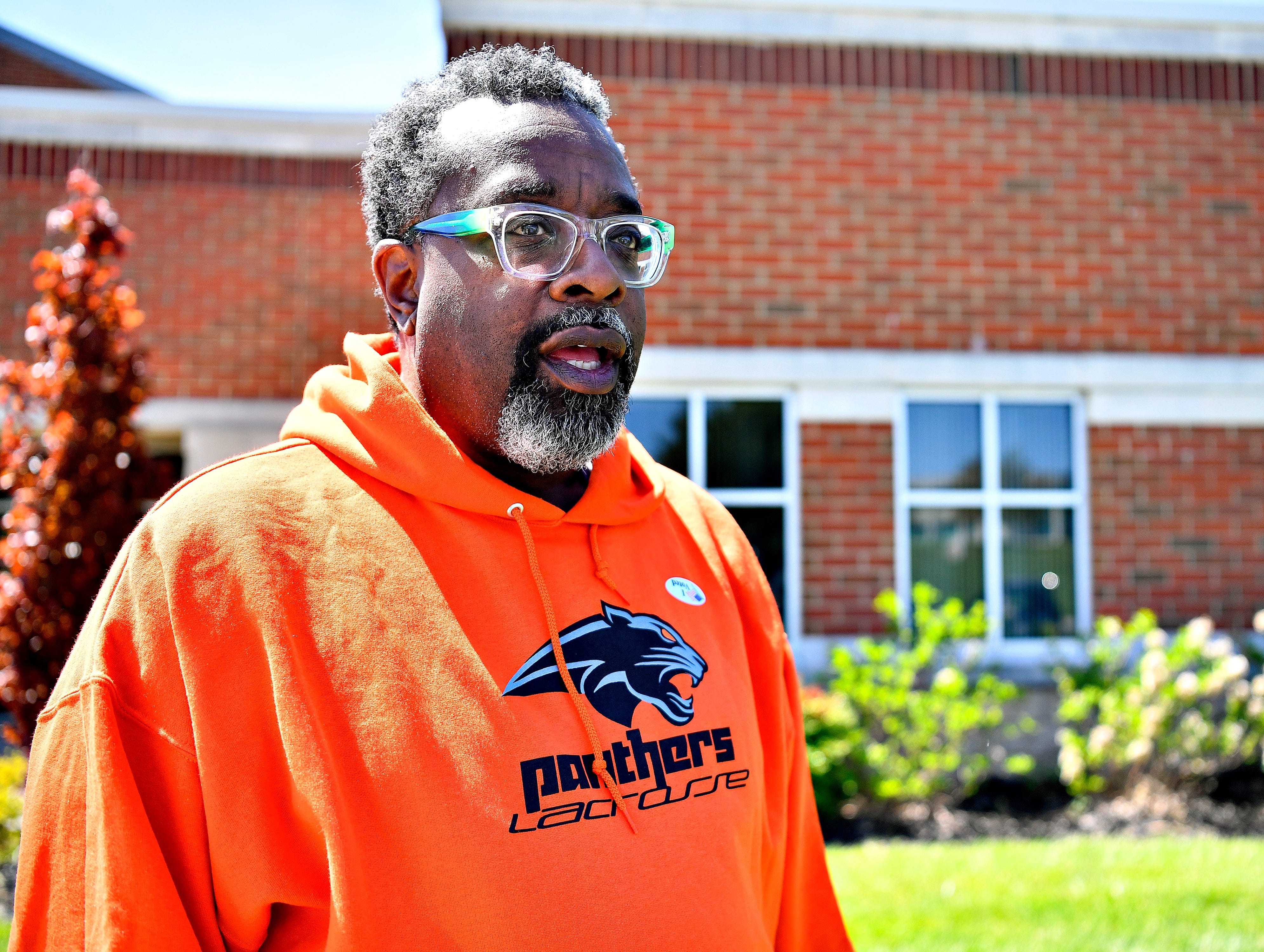 Central York School Board member Eric Oliver talks about casting his vote during Primary Election Day in Manchester Township, Tuesday, April 23, 2024. (Dawn J. Sagert/The York Dispatch)