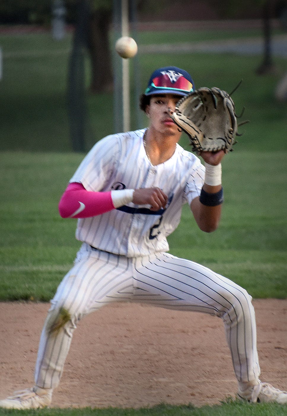 West York's Adrian Ferrer (2) fields the ball during a York-Adams Division III baseball game against Littlestown on Wednesday, April 24, 2024, at Sunset Lane Park in West Manchester Township. West York walked off with an 11-10 win in nine innings.