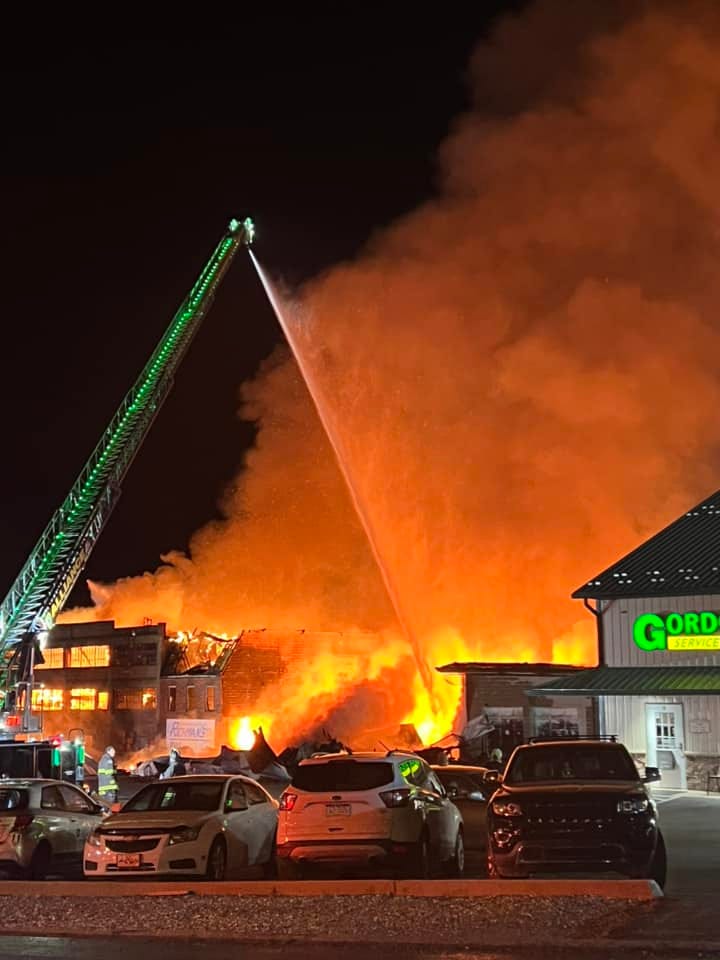 Eureka Volunteer Fire Department Chief Todd Gibney said in a Facebook post Saturday, April 27, 2024, that Eureka and multiple other fire departments were fighting a six-alarm blaze at “the old Furniture Factory at 13 Mill Street” in Stewartstown.