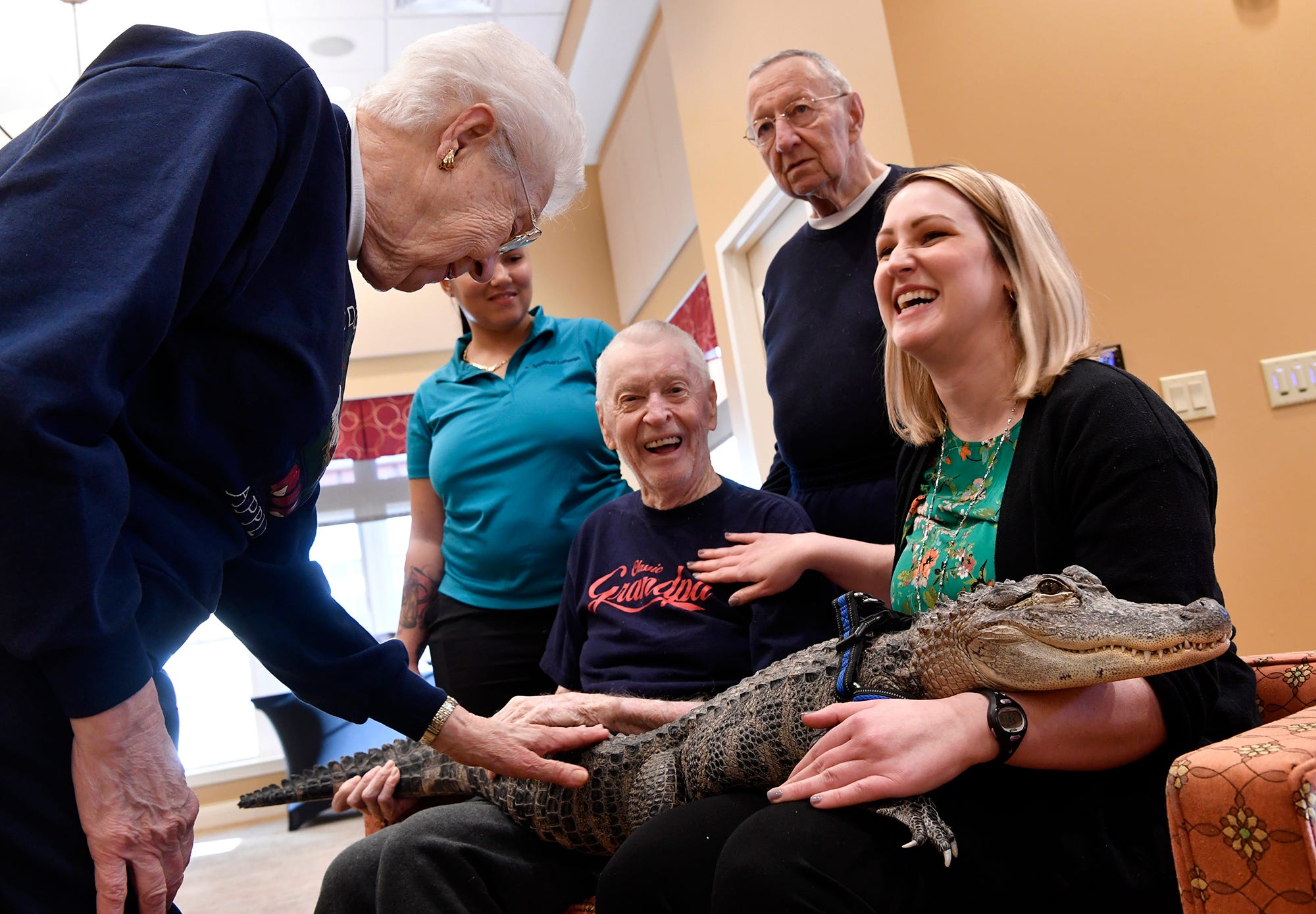 Joie Henney of Strinestown recently certified his rescued American alligator Wally as an emotional support animal. Friday, January 18, 2019
John A. Pavoncello photo