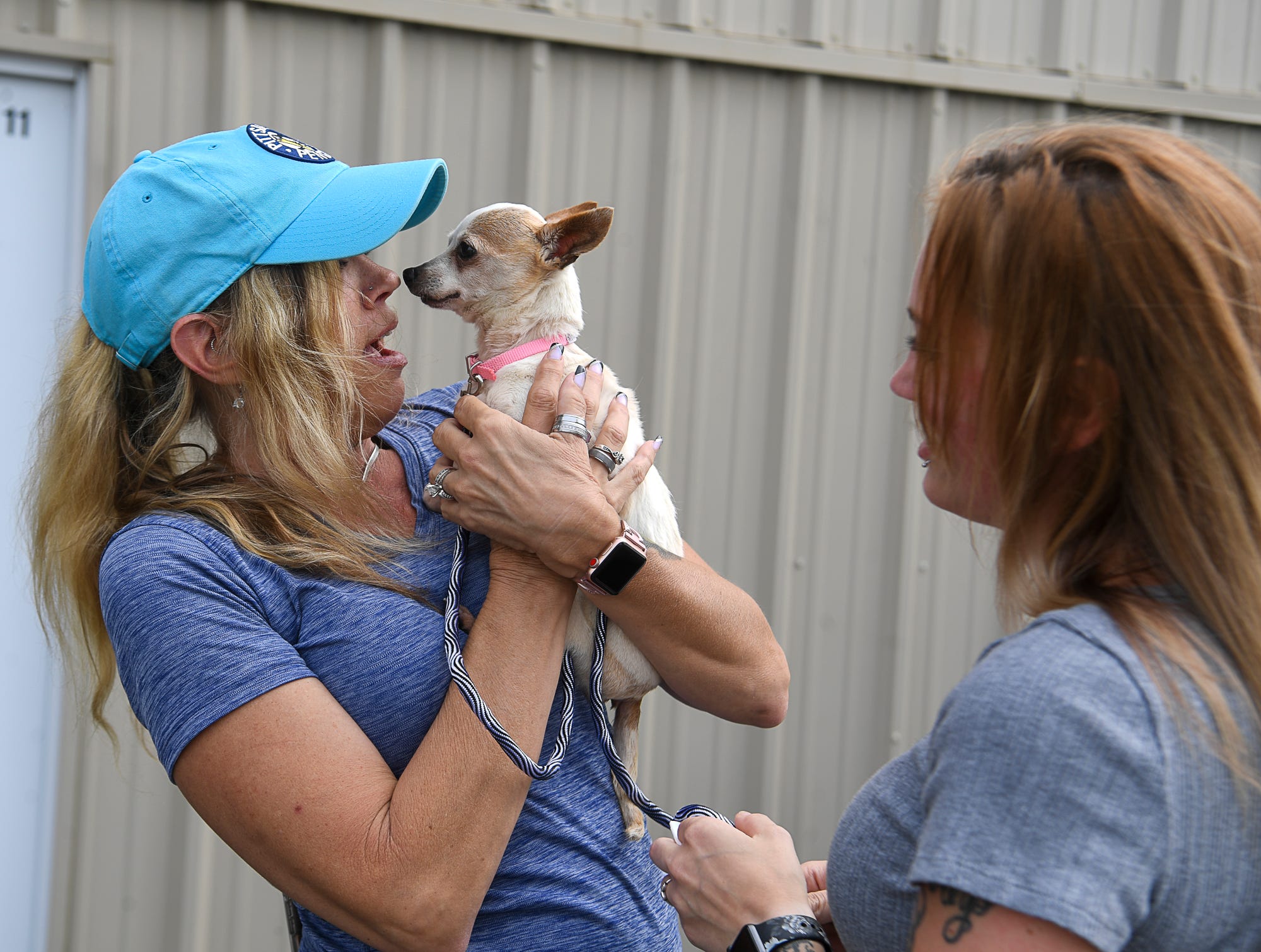 Ame Kessler, welcomes her daughter's dog Lucy home, Thursday, September 10, 2020. Alexis Regula was reunited with Lucy who she lost nine years ago while living in Tennessee, Thursday, September 10, 2020.
John A. Pavoncello photo
