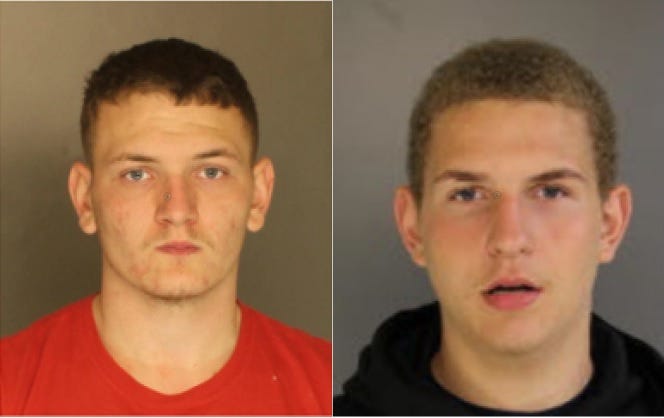 Ryan Strada and Nicholas Strada face homicide charges in the shooting death of a 41-year-old woman in York City.