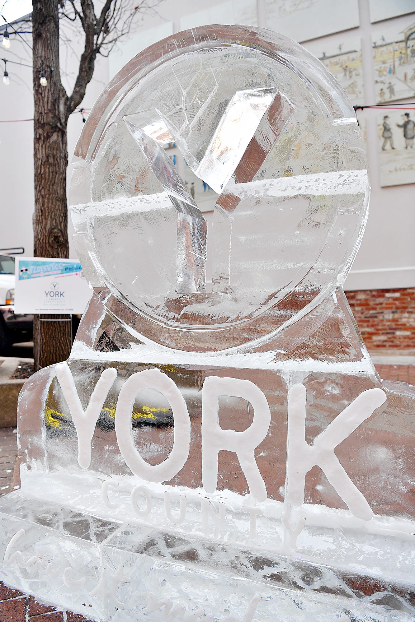 One of many ice sculptures on display during the 8th annual FestivICE event in downtown York City, Saturday, Jan. 15, 2022. Dawn J. Sagert photo